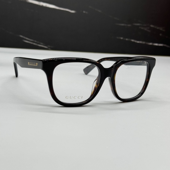 NEW GG1173OA 002 GUCCI EYEGLASSES DARK HAVANA - Picture 5 of 13